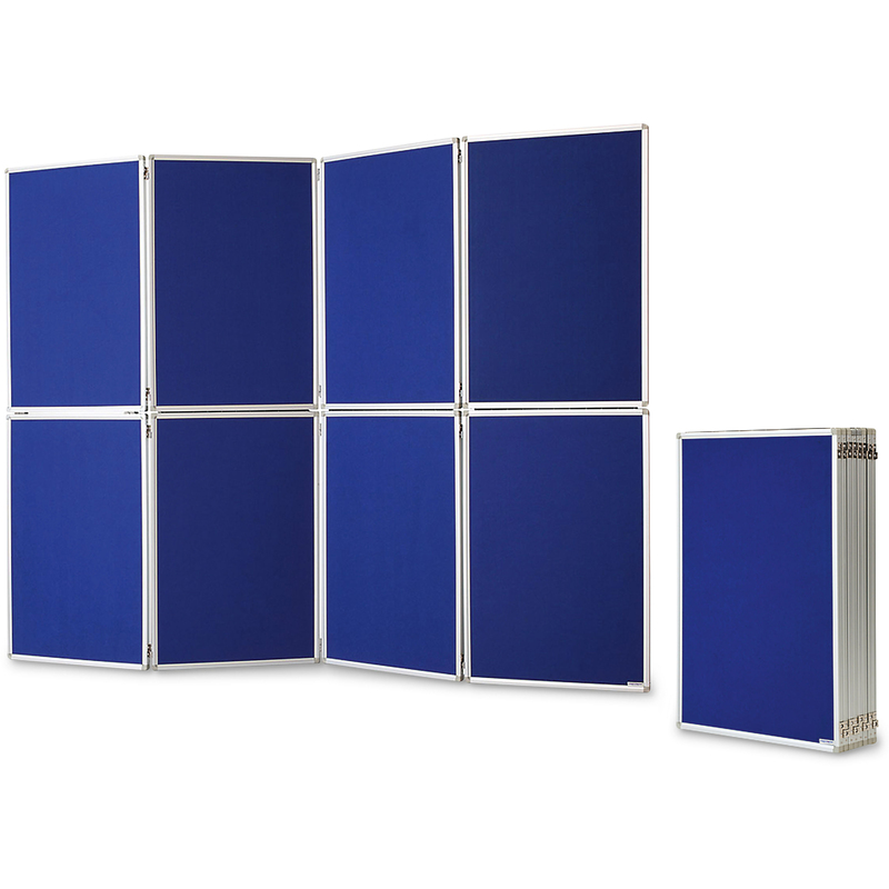 Magnetoplan Präsentationswand, faltbar, 8-teilig, 244 x 181 cm, Filz
