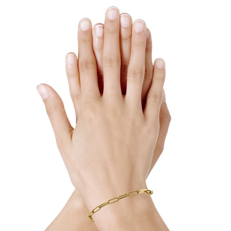 Bracelet Plaqué Or Mailles Cheval - Petit Modèle