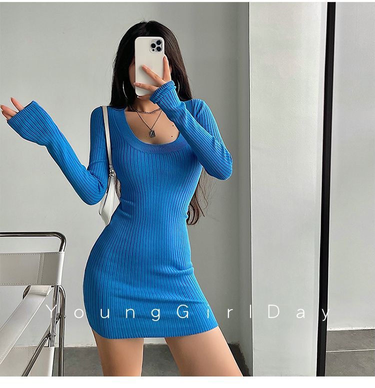 RainGirl - Gebreide mini-schedejurk