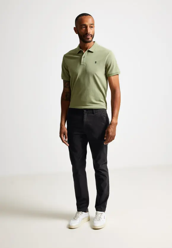Regular Fit Chinohose - Black