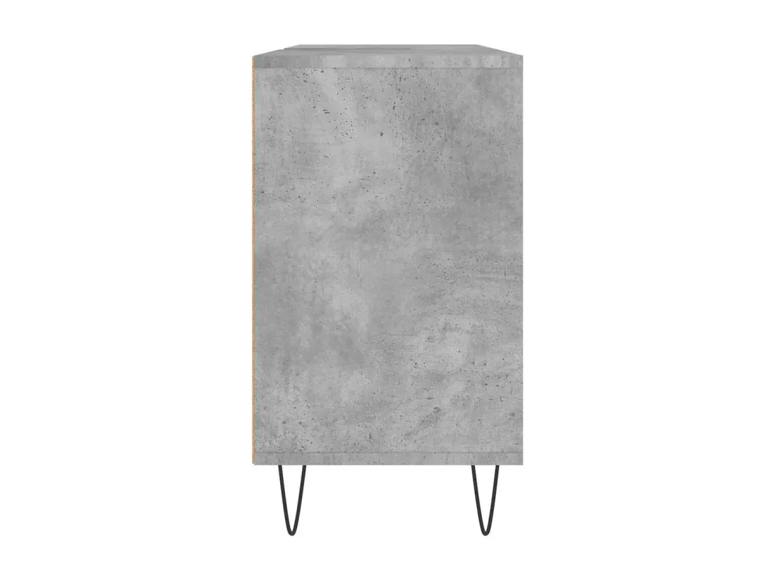 Armoire salle de bain gris béton 80x33x60cm bois d'ingénierie