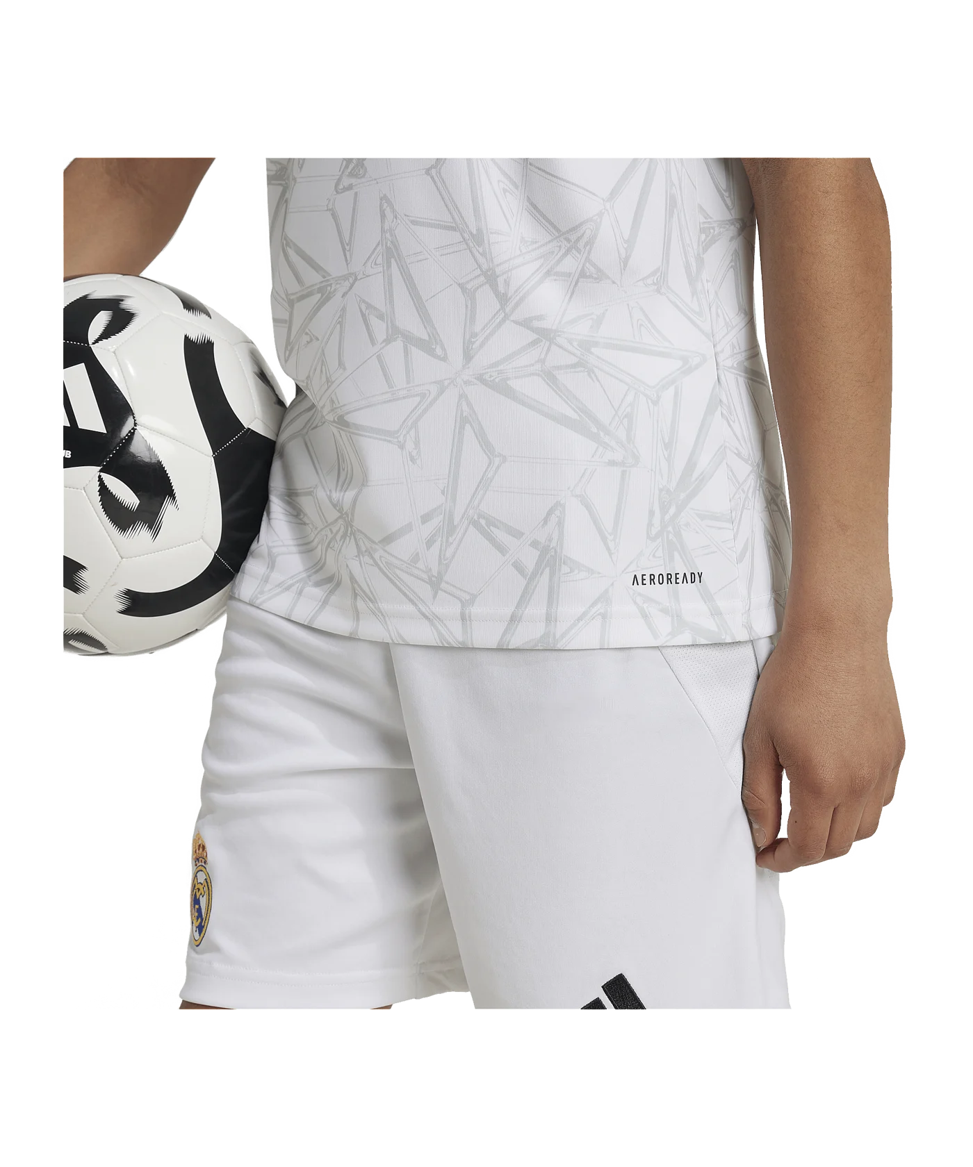 adidas Real Madrid Prematch Shirt 2024/2025 Kids Weiss