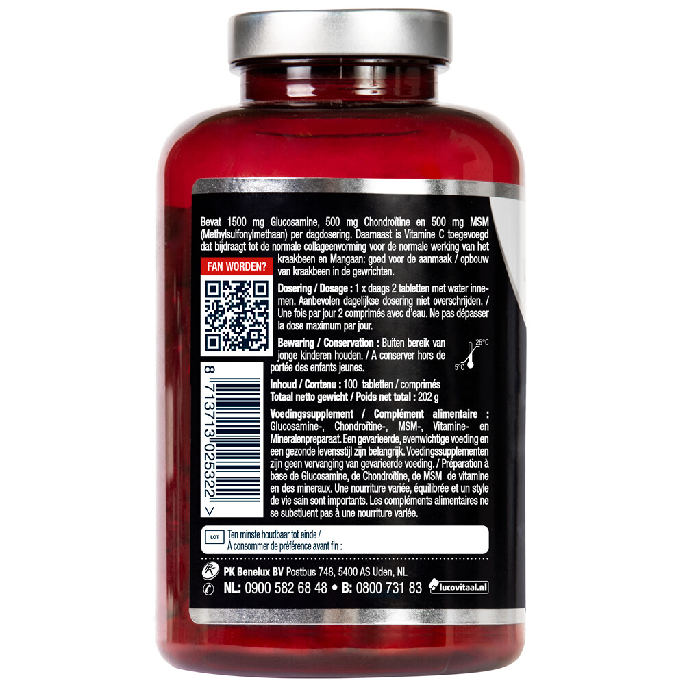 Lucovitaal Glucosamine Chondroïtine & MSM 100 tabletten