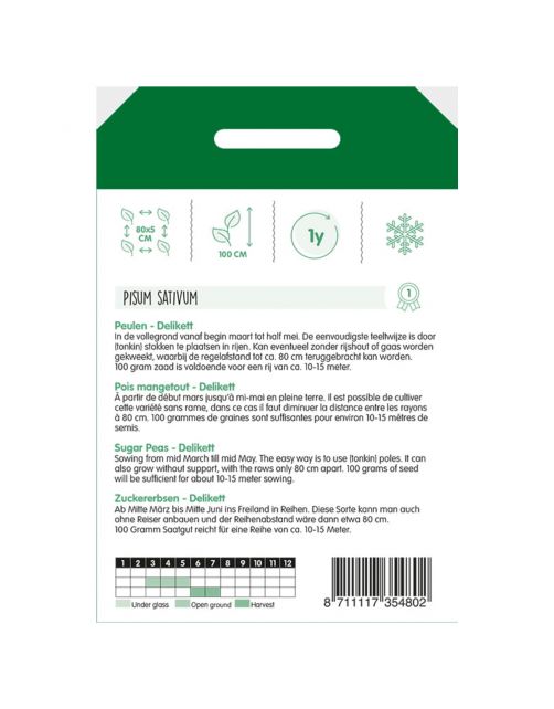 Hortitops Peulen Delikett (Sugar Snap) - Groentezaden - 100 g