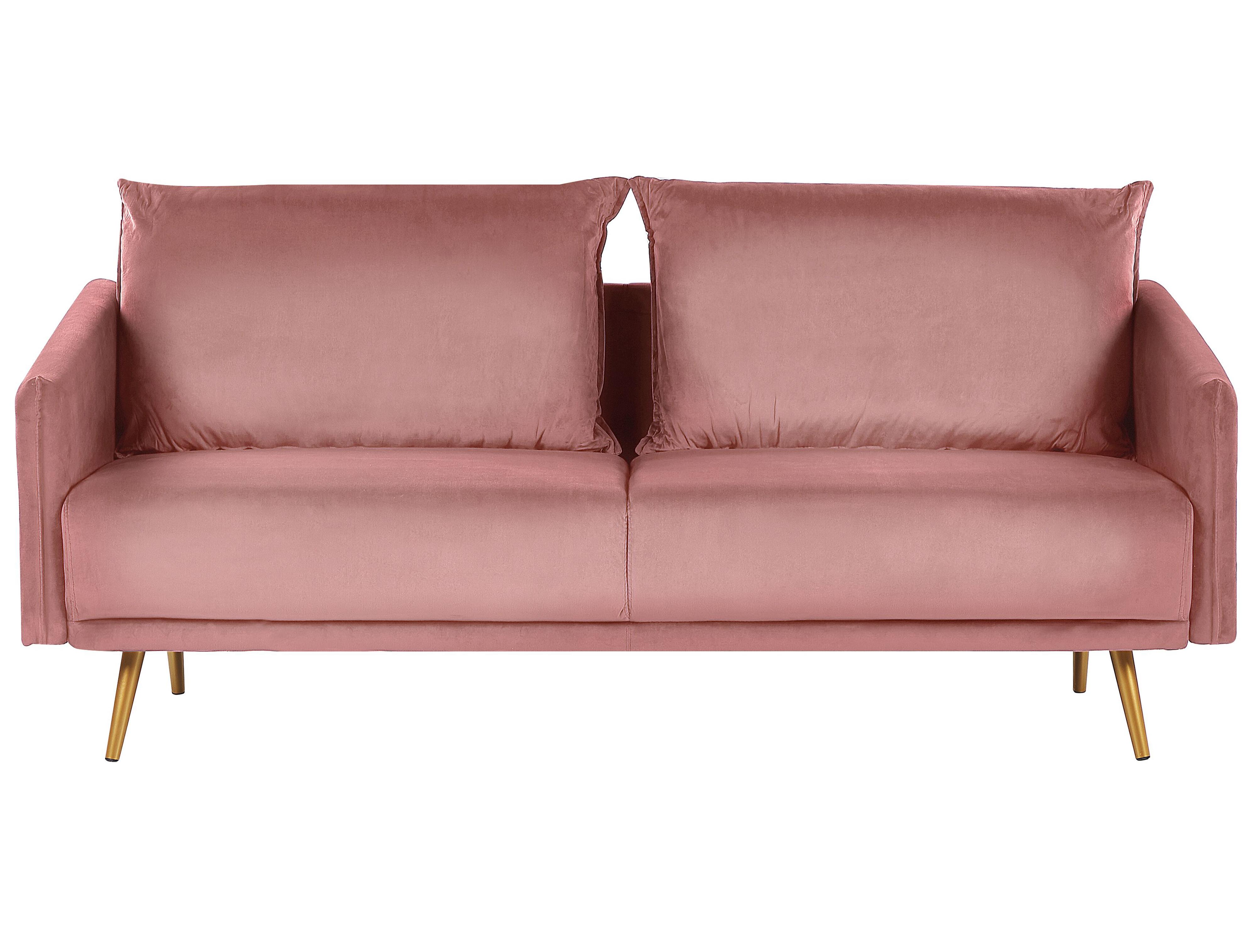 Bank 3-zits MAURA Fluweel Roze