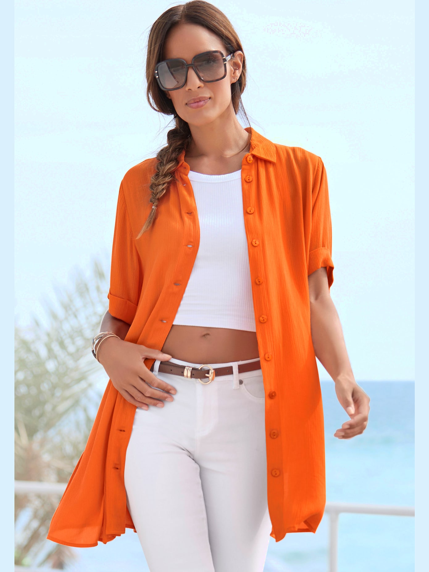 Chemisier long col chemisier tendance