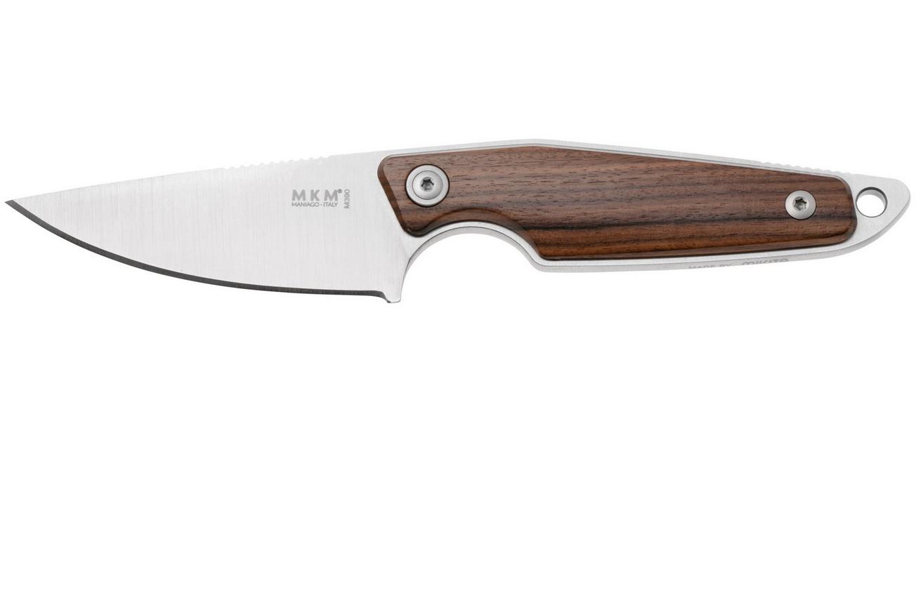 MKM Makro 1 Droppoint MK-MA01-S Santos Wood, vaststaand mes, Jesper Voxnaes design
