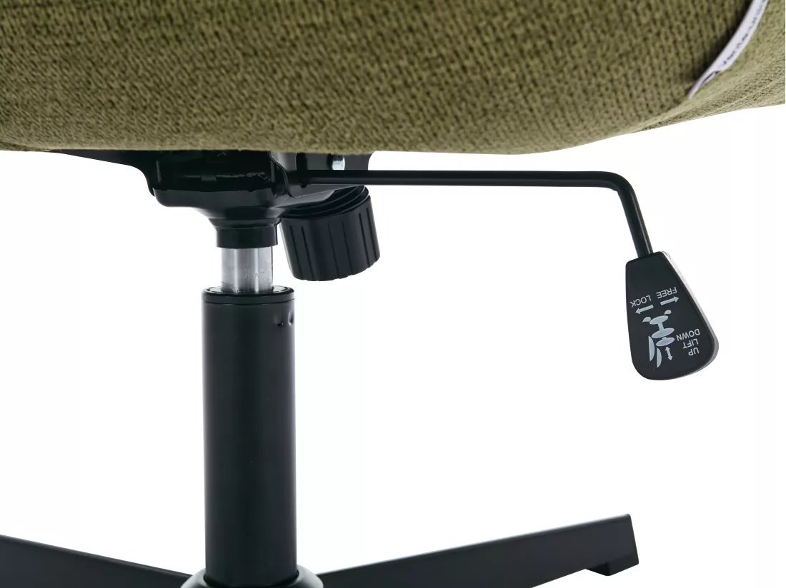 Fauteuil pivotant en tissu chiné vert SELENDO