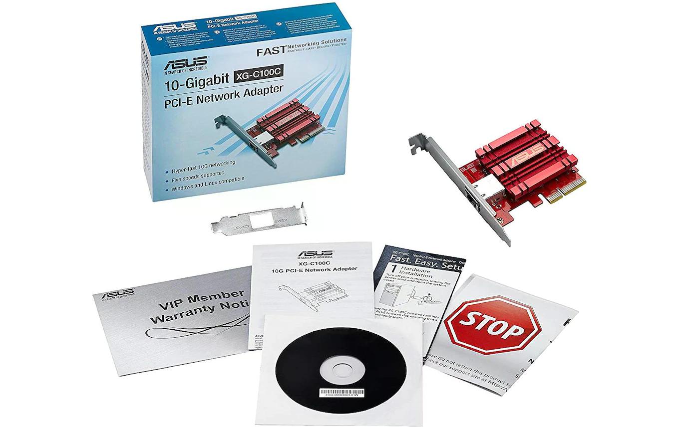 Netzwerkkarte XG-C100C V2 10/5/2.5/1Gbps PCI-Express x410GBase-T PCIe Netzwerkadapter mit Abwärtskompatibilität zu 5/2.5/1G und 100 Mbps, RJ45-Schnittstelle sowie integriertem QoS
