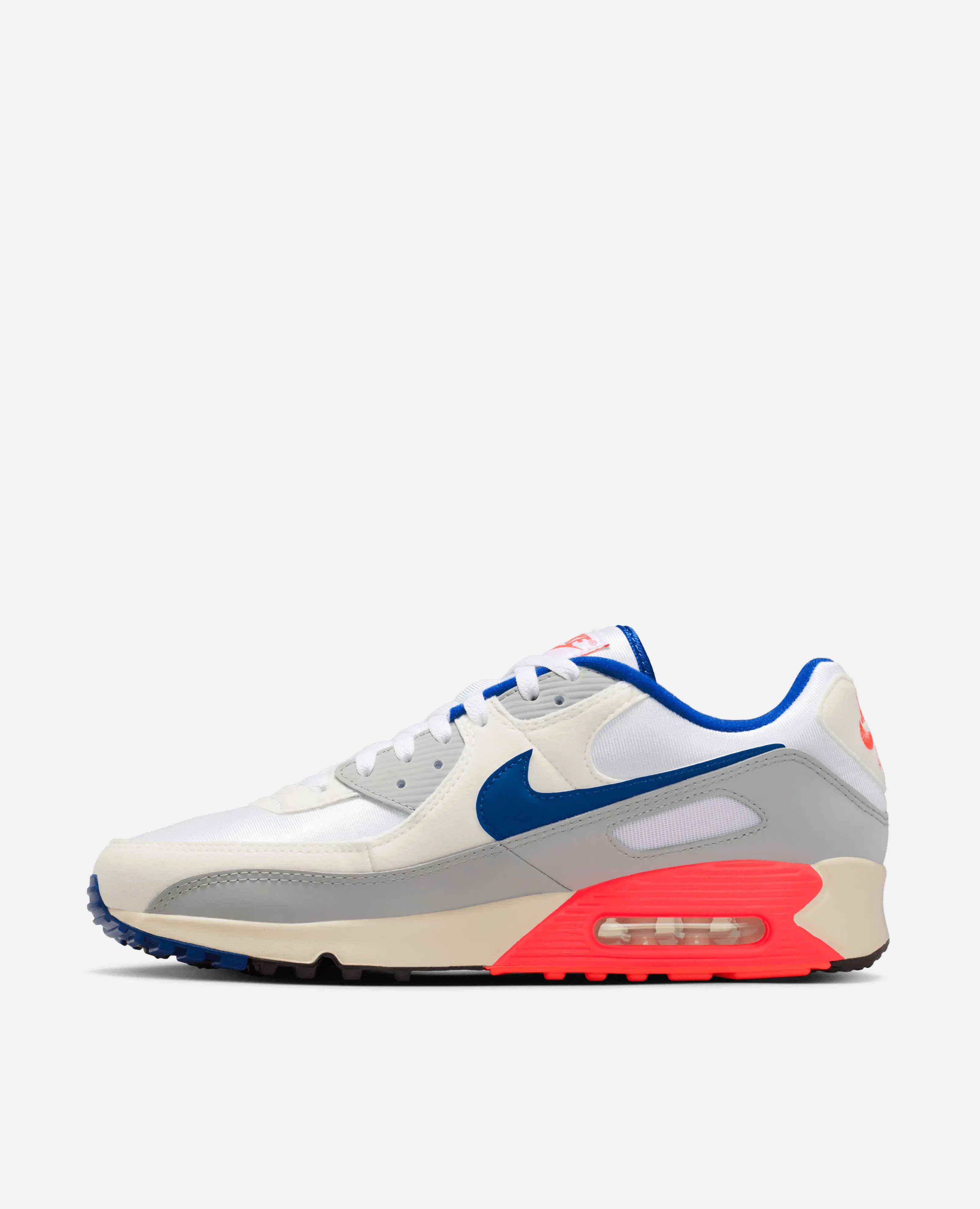 Nike Air Max 90 Qs (Light Base Grey/Sport Royal-Coconut Milk-White-Platinum Tint-Siren Red)