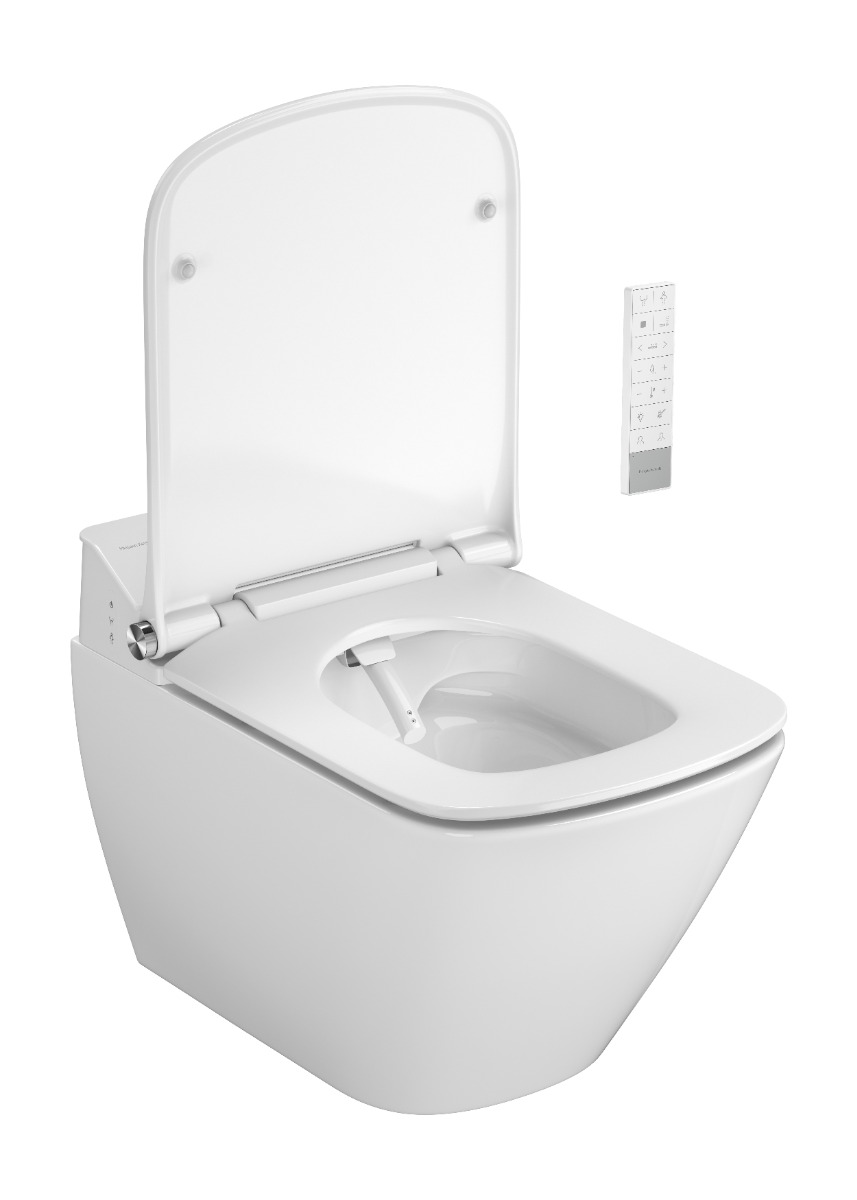 Plazan Genera Comfort Square douche wc randloos met softclose zitting