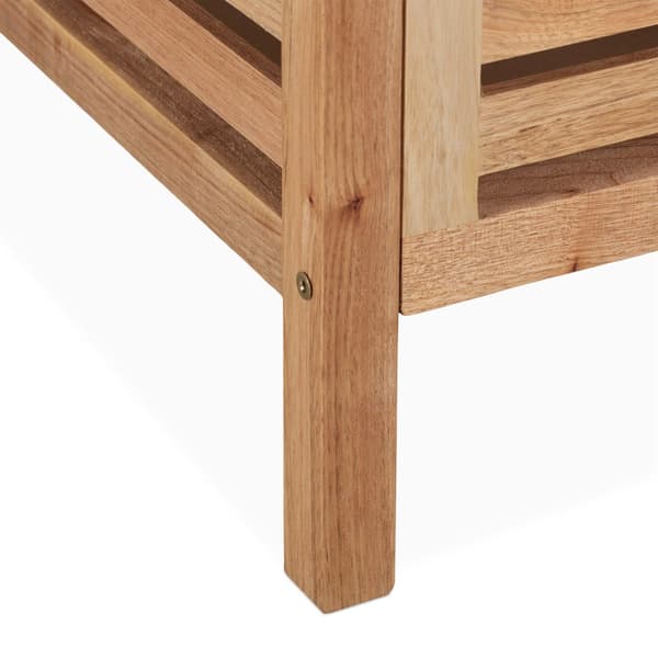 Skittentøyskurv med sete Walnut Wood