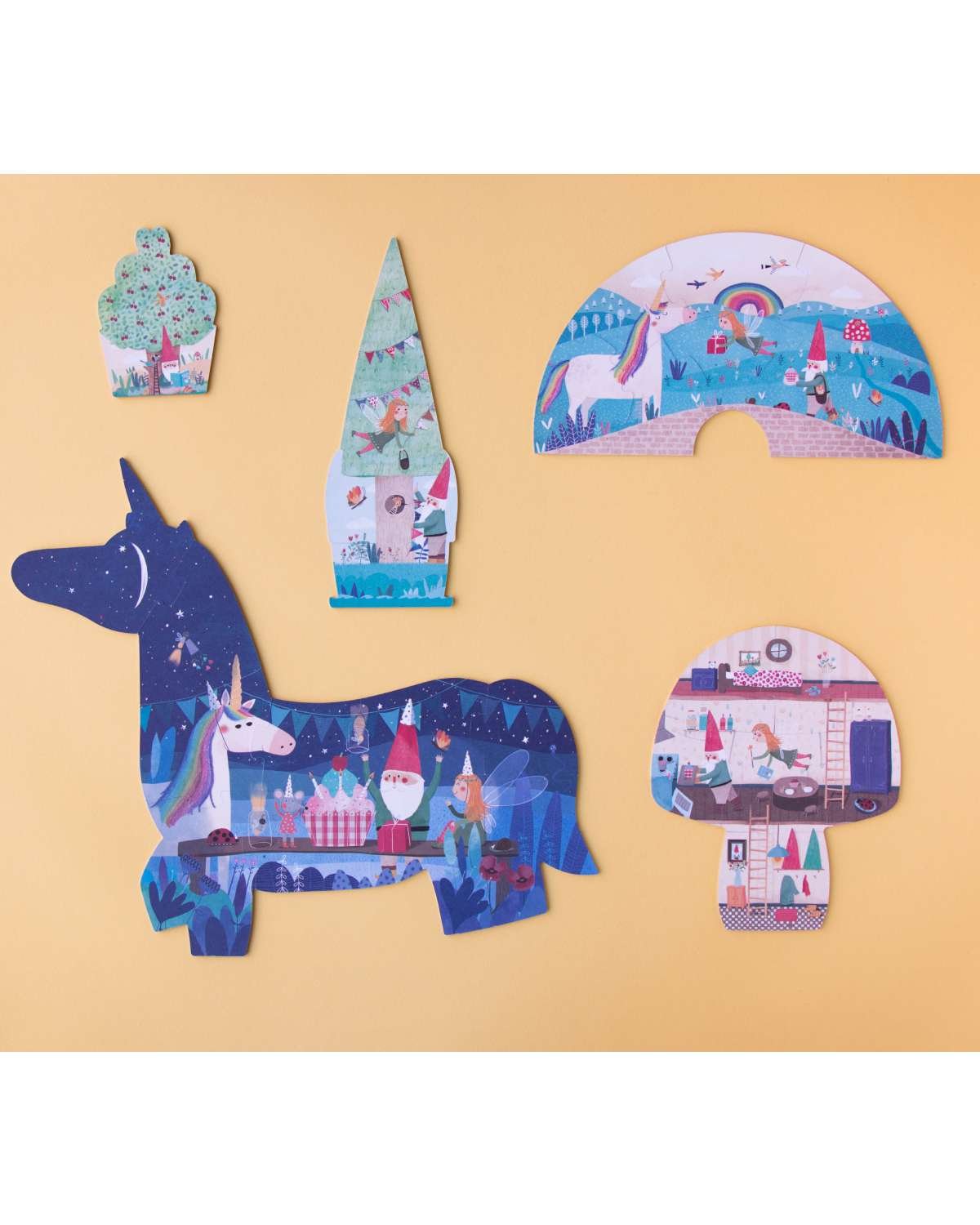 Puslespill “Gratulerer Enhjørning” – 10-i-5 Puslespill Barn 3år+ | Happy Birthday Unicorn