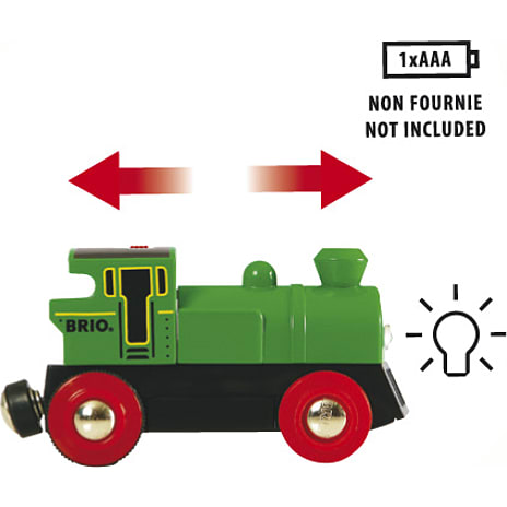 BRIO 33595 Batteridrevet tovejs lokomotiv, grønt/sort