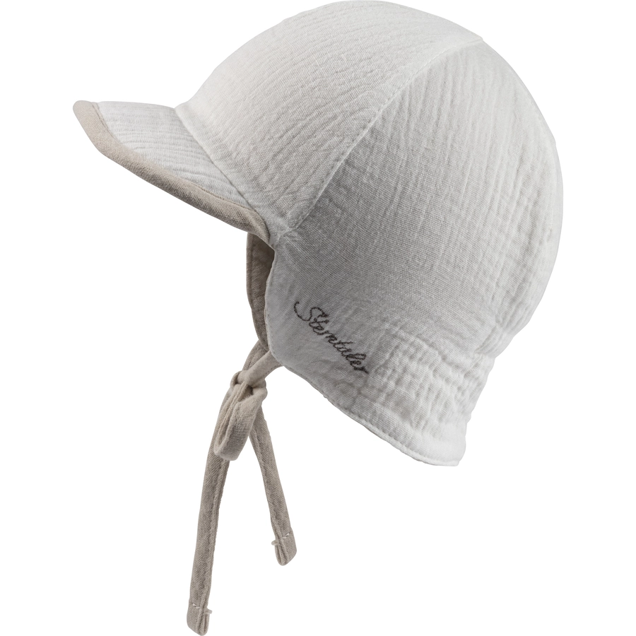 Sterntaler Wende-Schirmmütze Nackenschutz beige