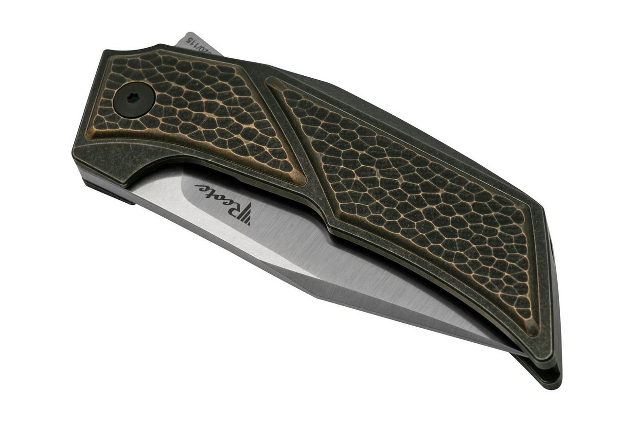 Reate T3500 Black Stonewashed Brass Titanium zakmes, Tashi Bharucha design