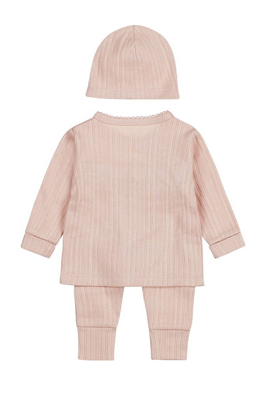 Dirkje overslagshirt + broek + muts roze