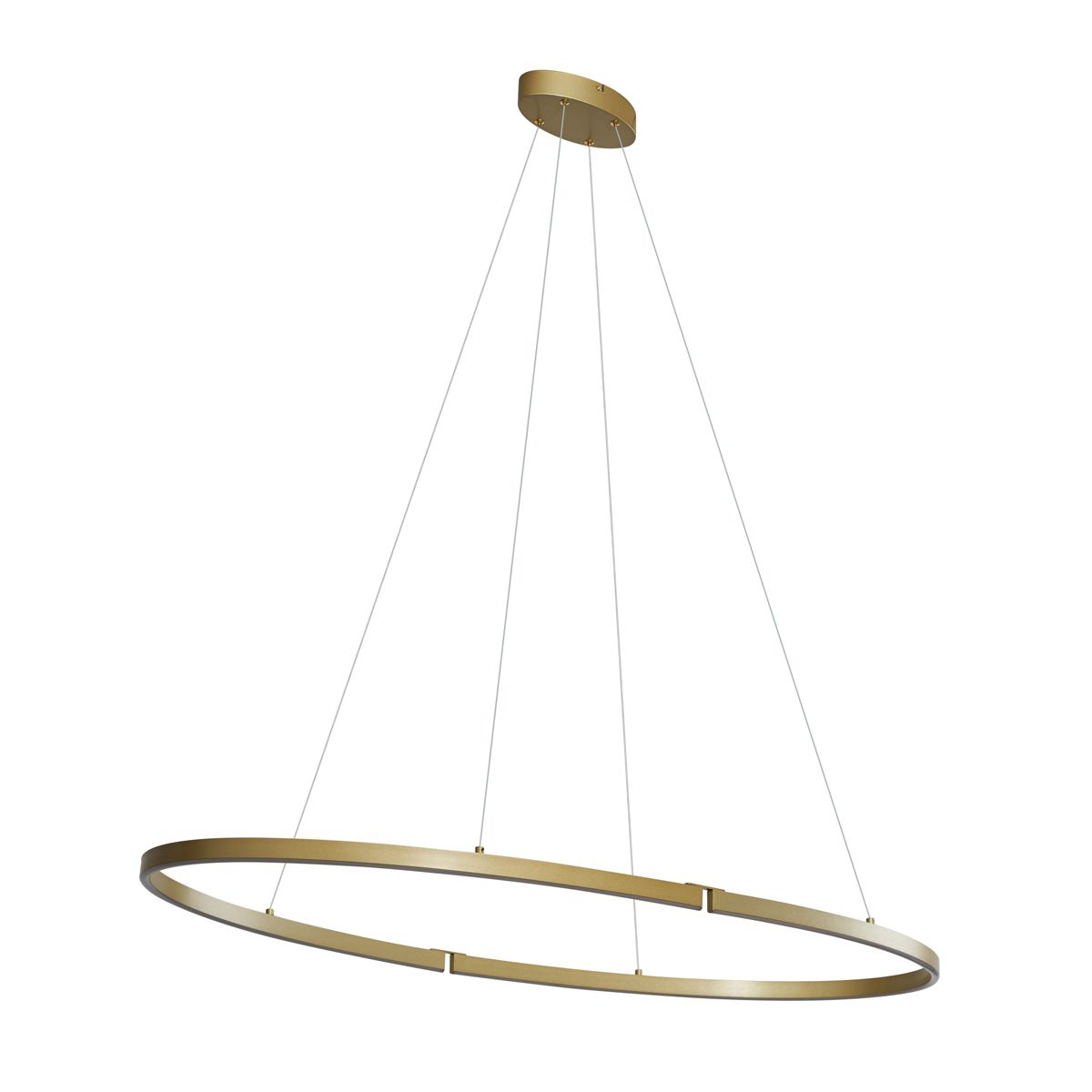 Design hanglamp messing 120cm incl. LED 3-staps dimbaar - Ovallo