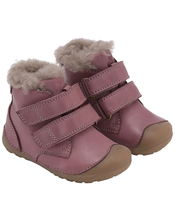 Klett-Lauflernschuh PETIT MID LAMB gefüttert in dark rose