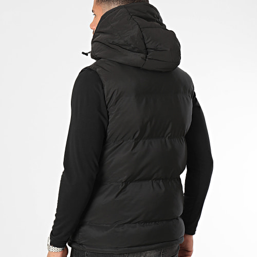 Doudoune Capuche Sans Manches Noir