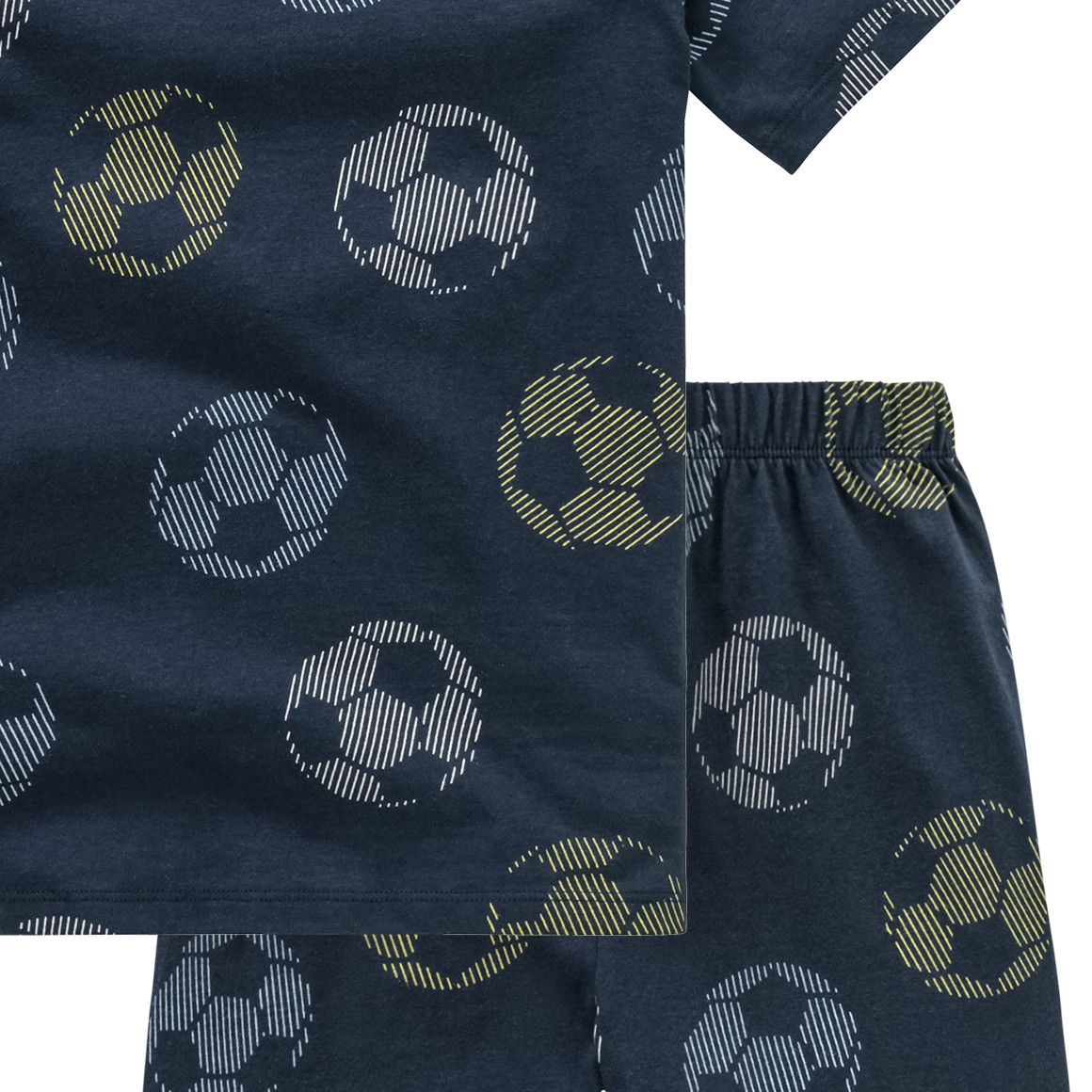 Topolino Jungen Shorty mit Fußbällen dunkelblau