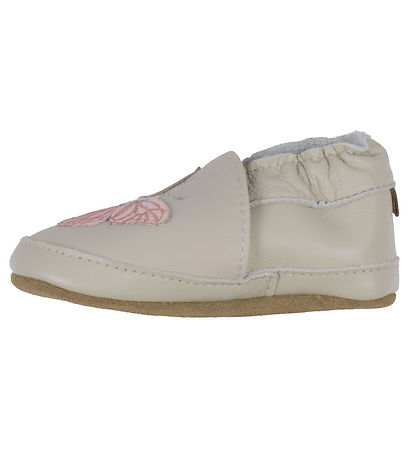 Melton Leder-Krabbelschuhe - Schmetterling - Oxford Tan