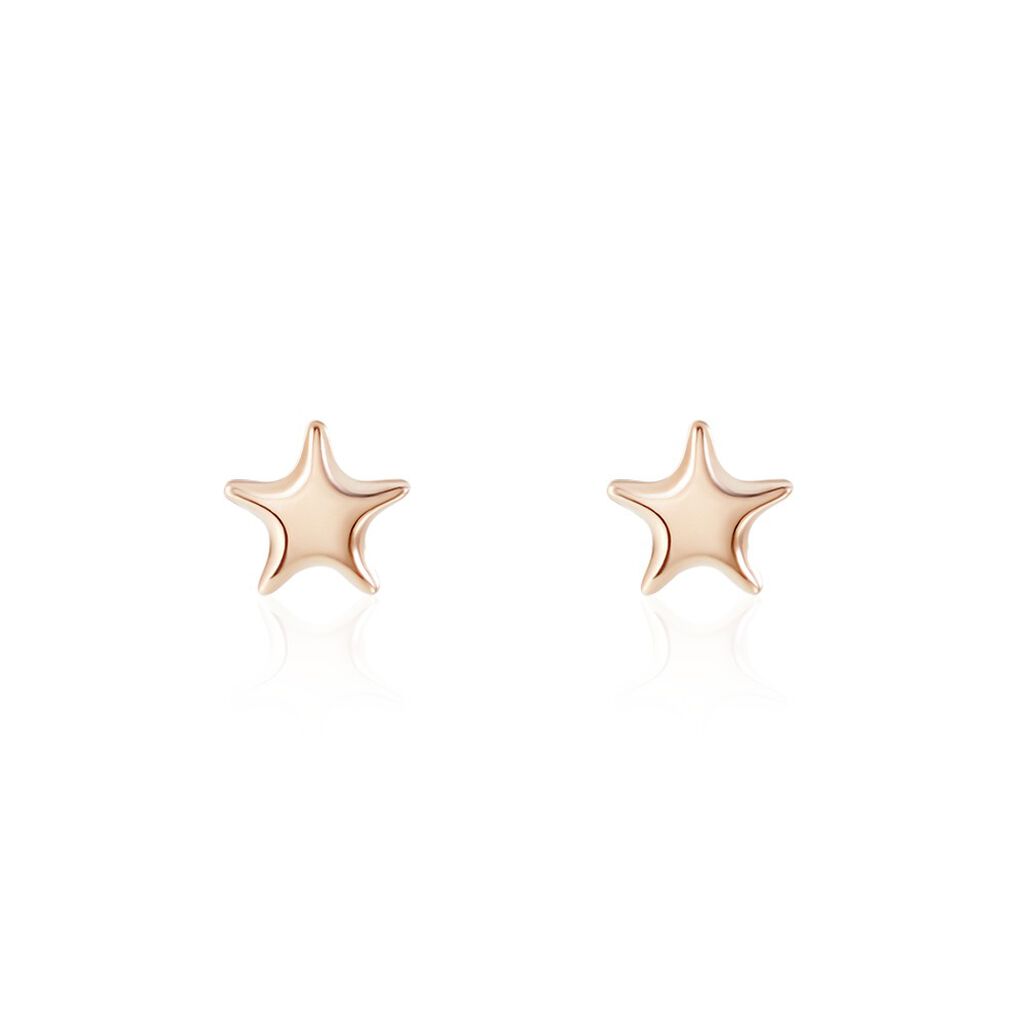 Boucles D'oreilles Puces Or Rose Lison Alphonsine
