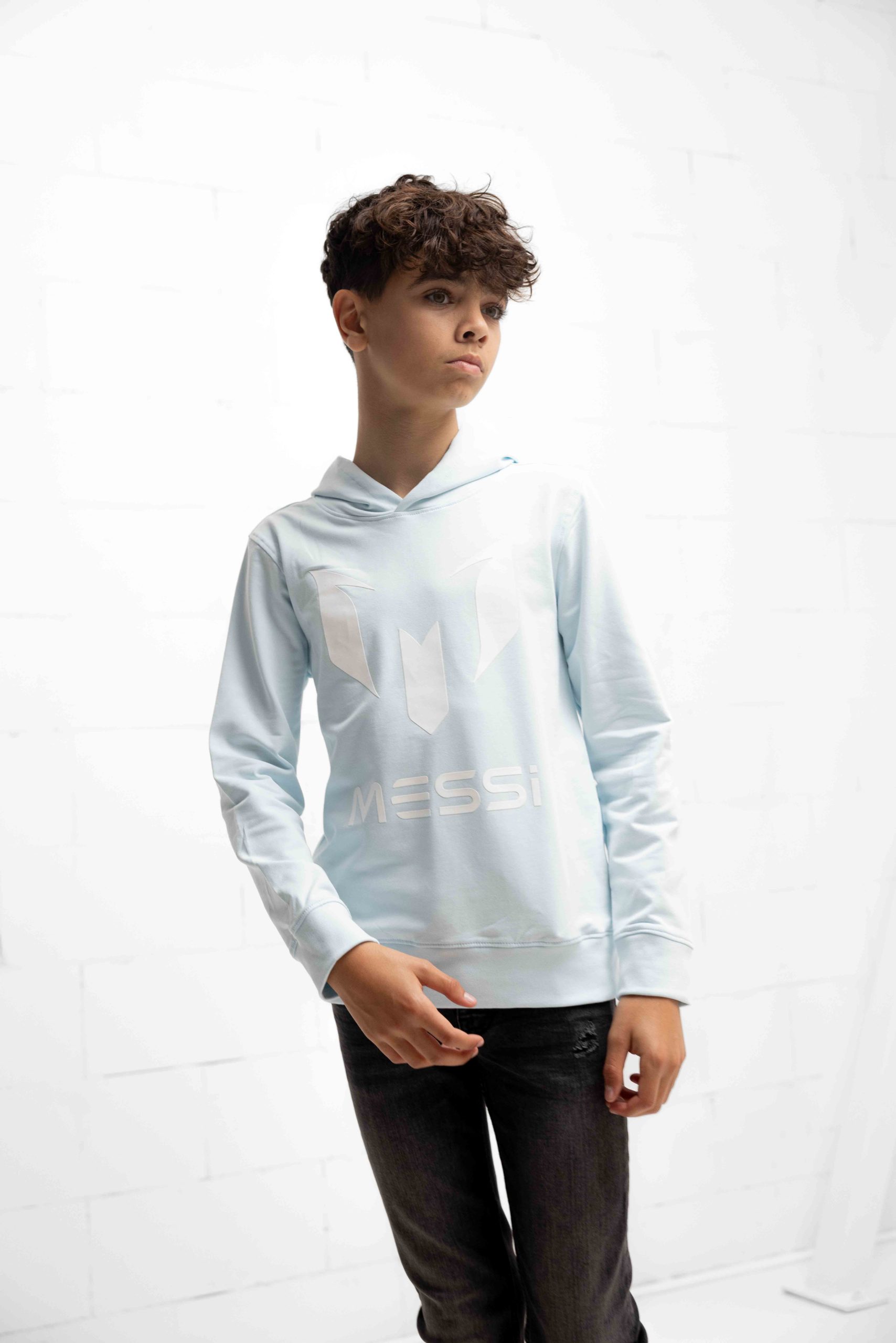Vingino x Messi Logo Hoodie Kids Lichtblauw