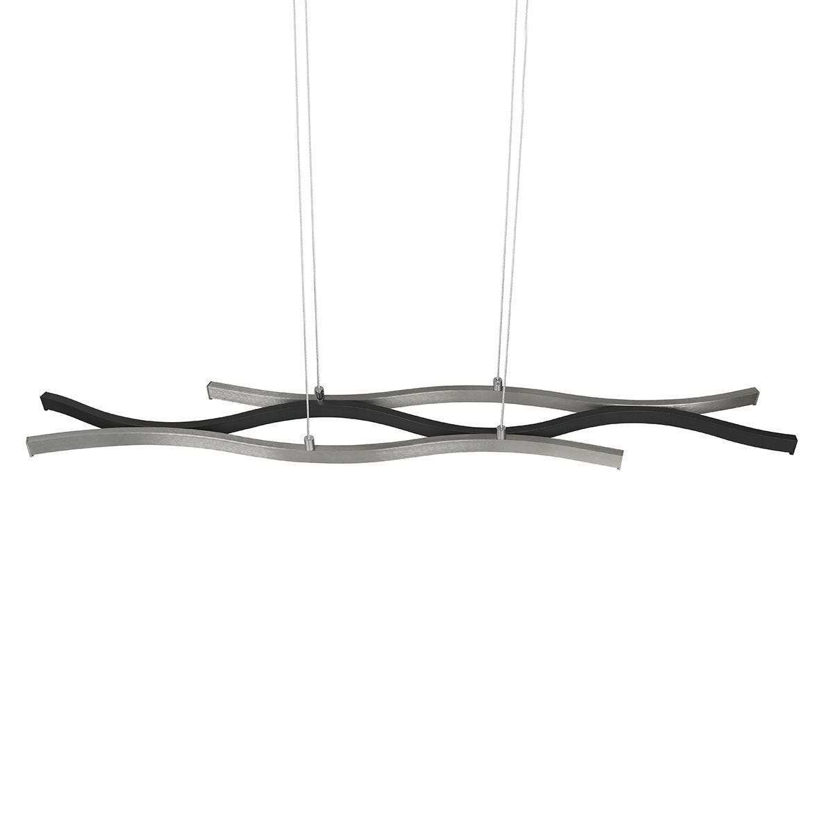 Design hanglamp zwart met zilver incl. LED dimbaar - Blaze