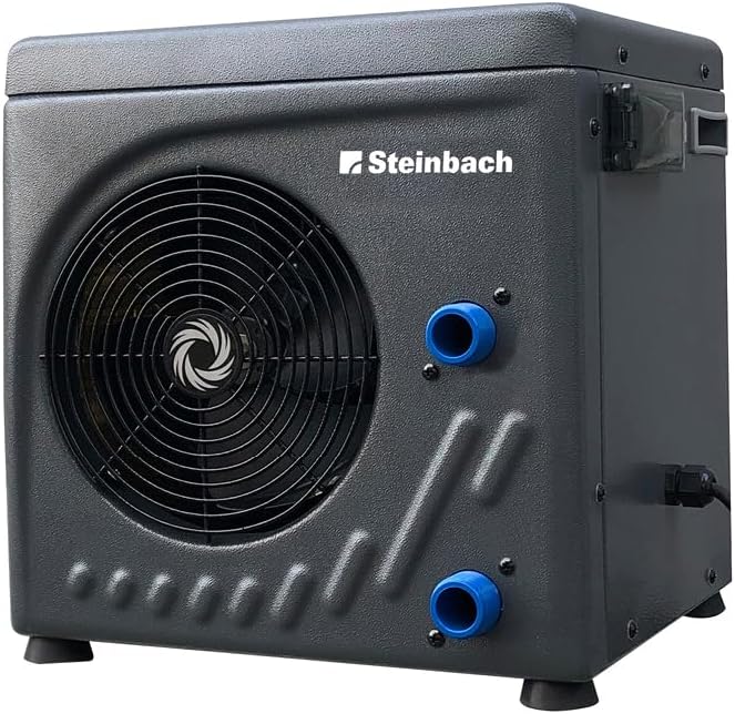 STEINBACH Wärmepumpe Mini – 049275 – Automatische Wärmepumpe für Pools bis 20.000 l – Mit LED-Display und integriertem Durchflusssensor