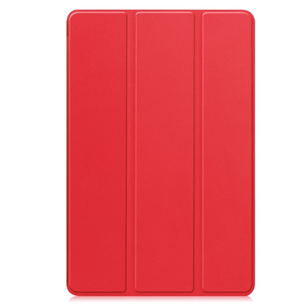 Samsung Galaxy Tab S11 Leder Tasche Smart Cover Hülle Litchi Look - Rot