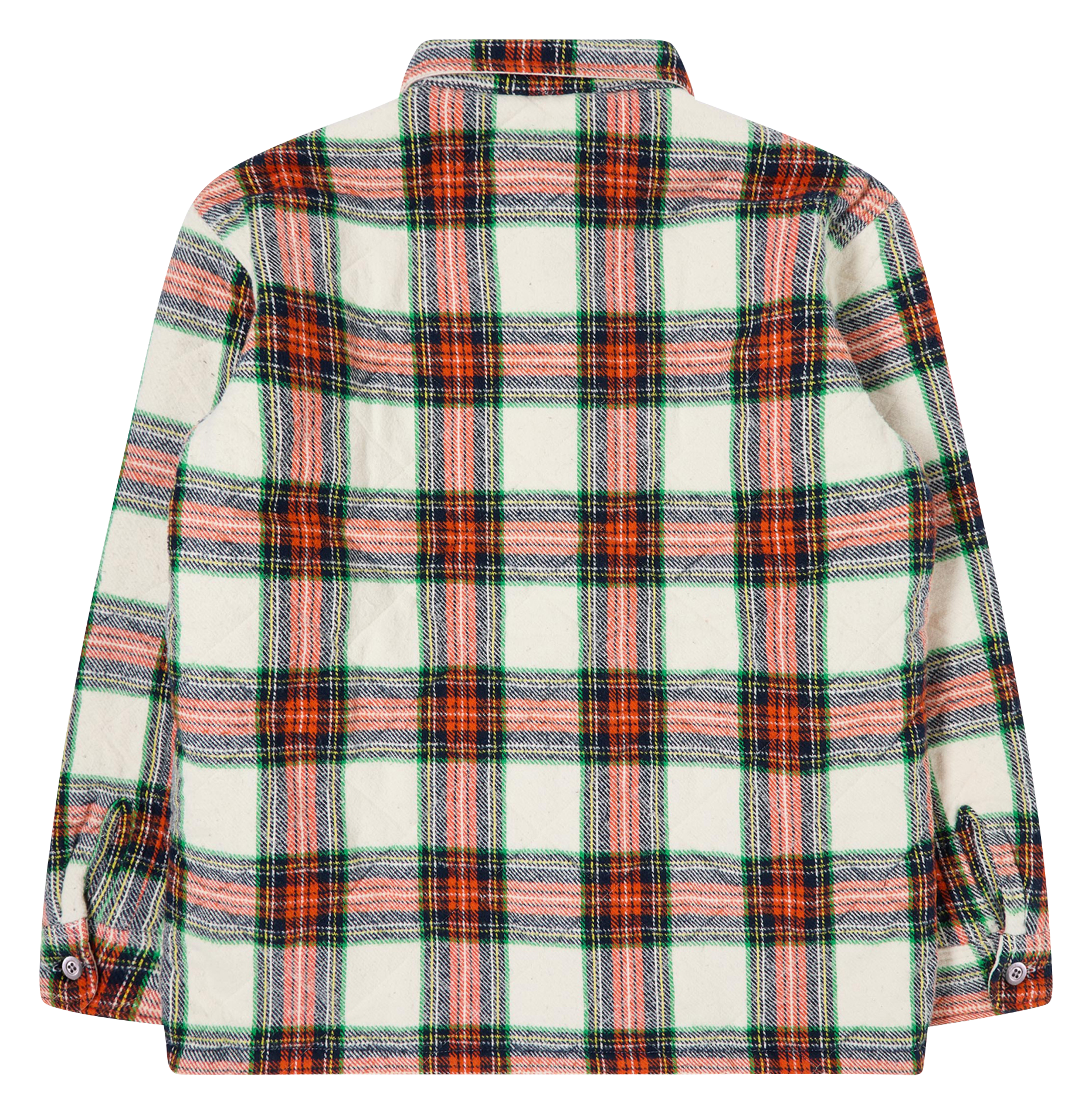 Veste col classique à carreaux en coton| Multicolore