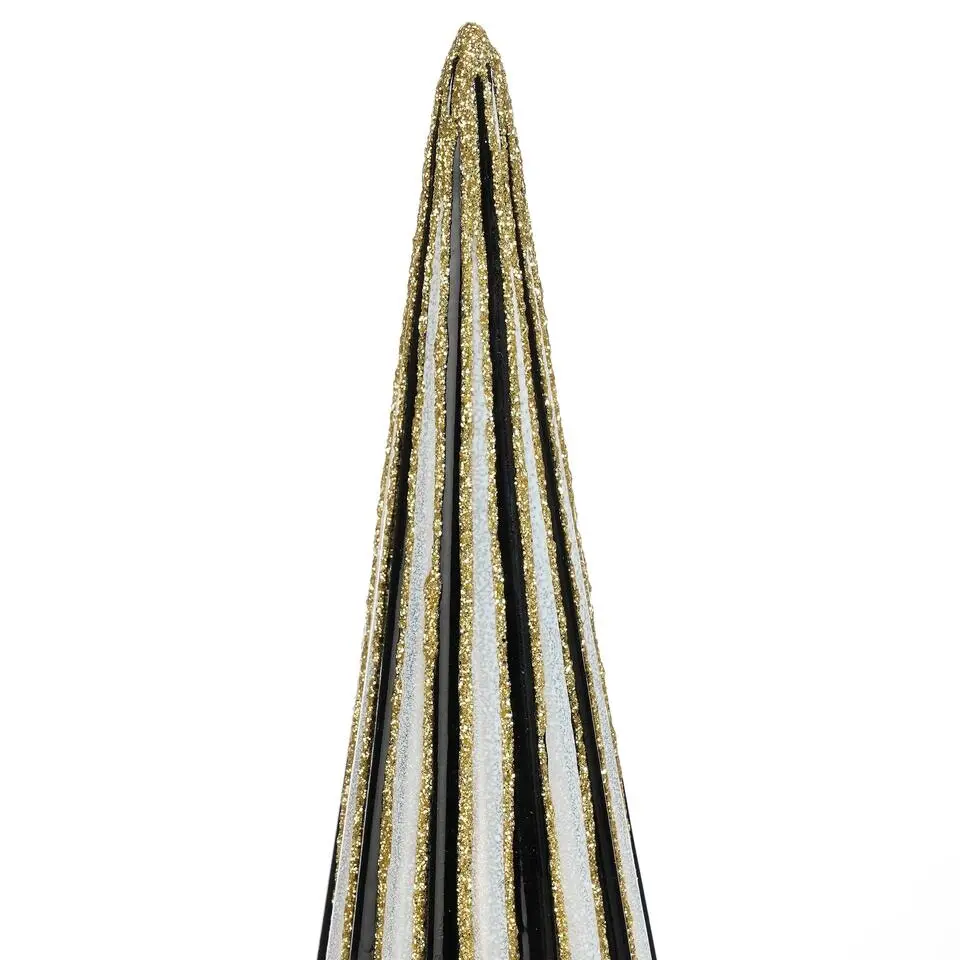 Mica Decorations Decoratie Kerstboom - H40 x Ø9 cm - Glas - Wit, Zwart