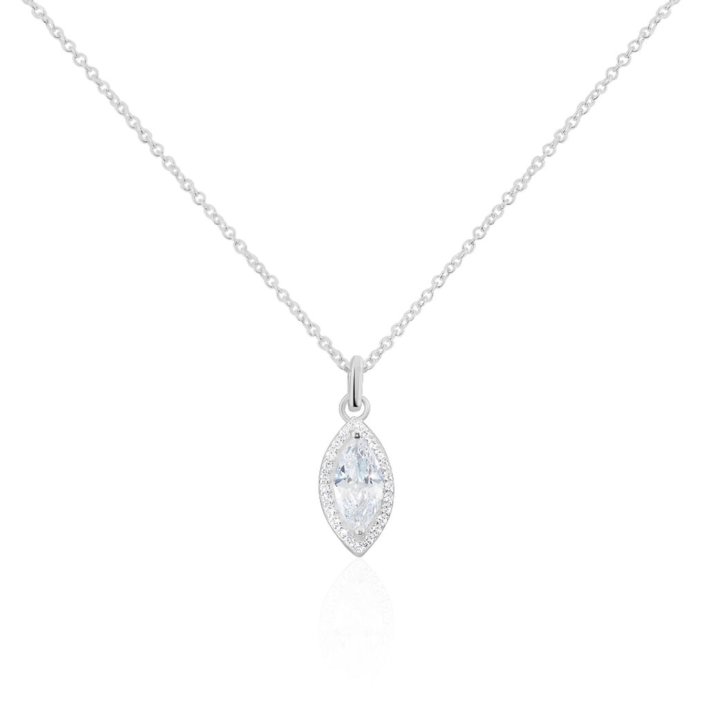 Collier Arone Argent Blanc Oxyde De Zirconium
