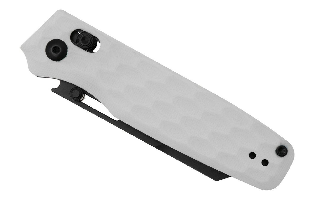 Kizer Vanguard Task V3641A1 Black Nitro V, Sugar White G10, zakmes, Nick Consoli design