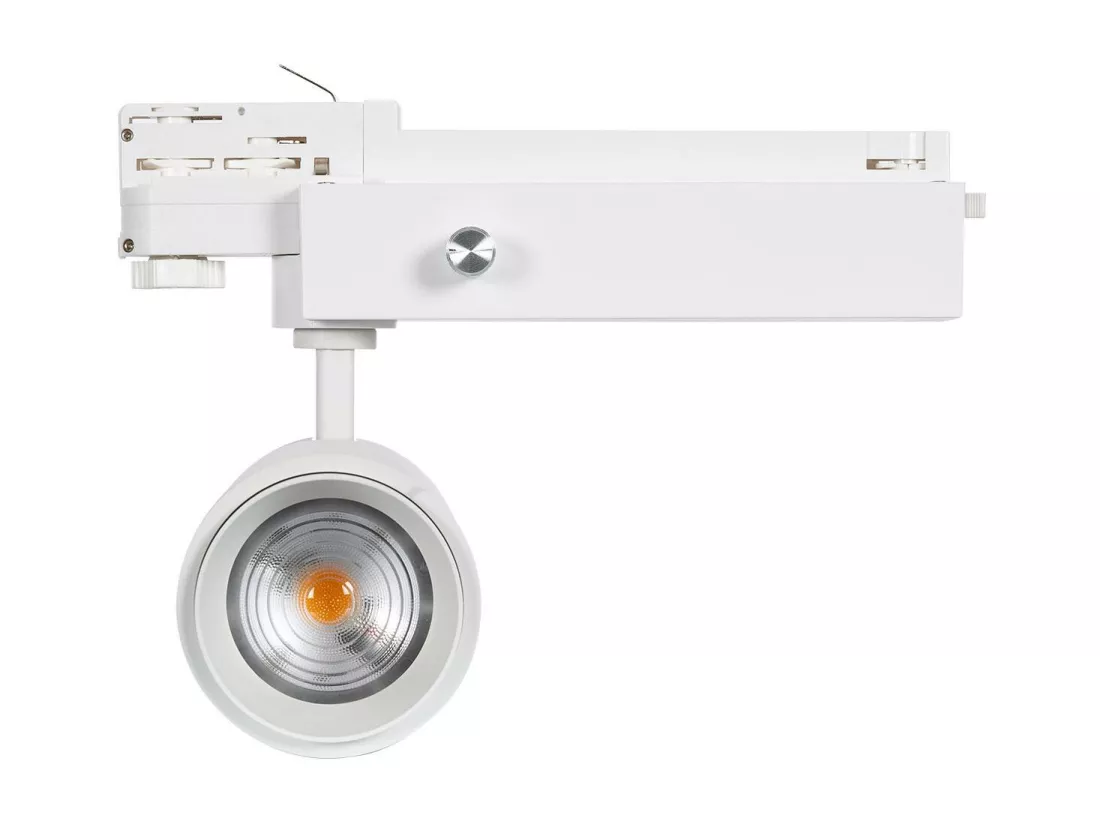 Spot LED sur Rail Triphasé 30W Dimmable Wolf Multiangle 15-60º Blanc 3000K Blanc chaud