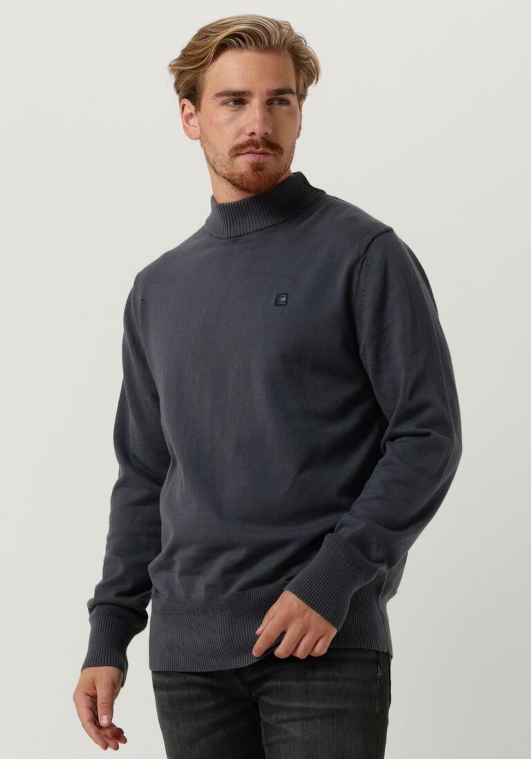 G-STAR RAW blauwe g-star raw trui premium core mock knit
