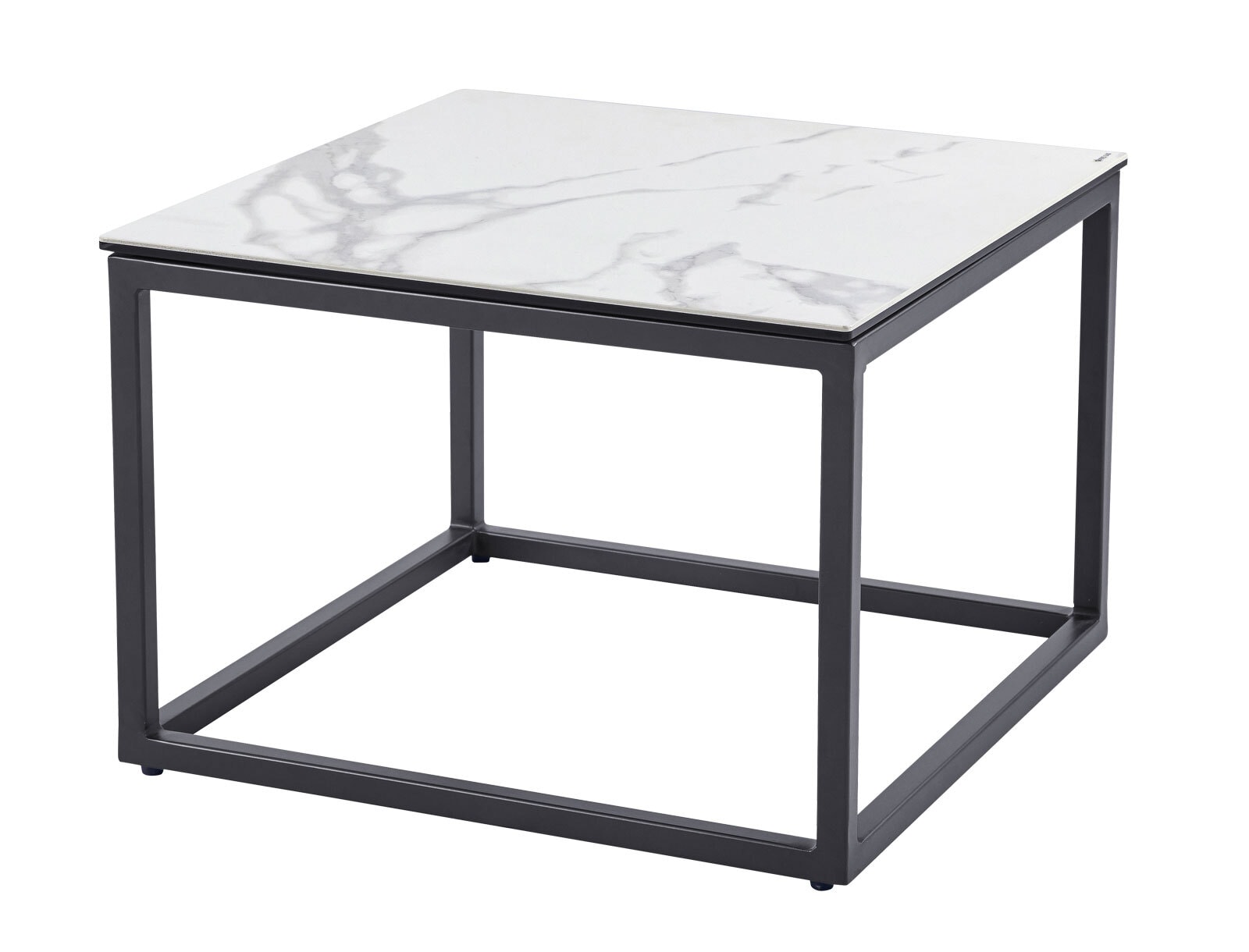 CASAVANTI Beistelltisch 50 x 35 cm weiß/ schwarz