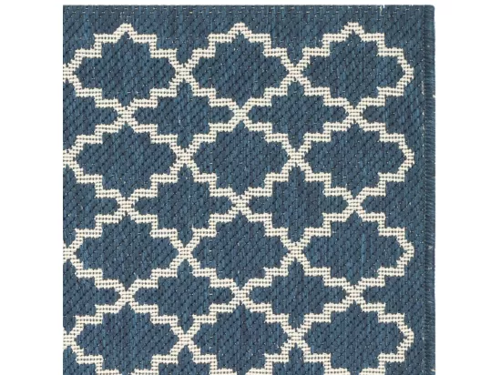 Tapis Navy & Beige 79 X 152 cm - Zinnia