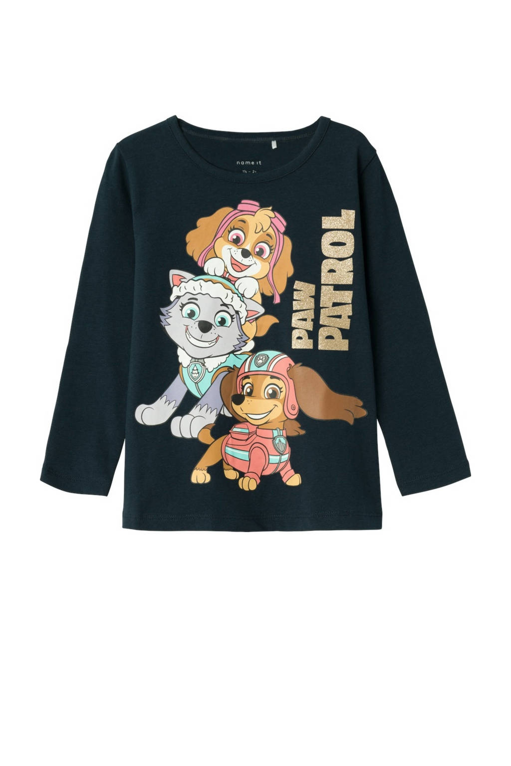 NAME IT Paw Patrol longsleeve NMFNUBINA met printopdruk donkerblauw