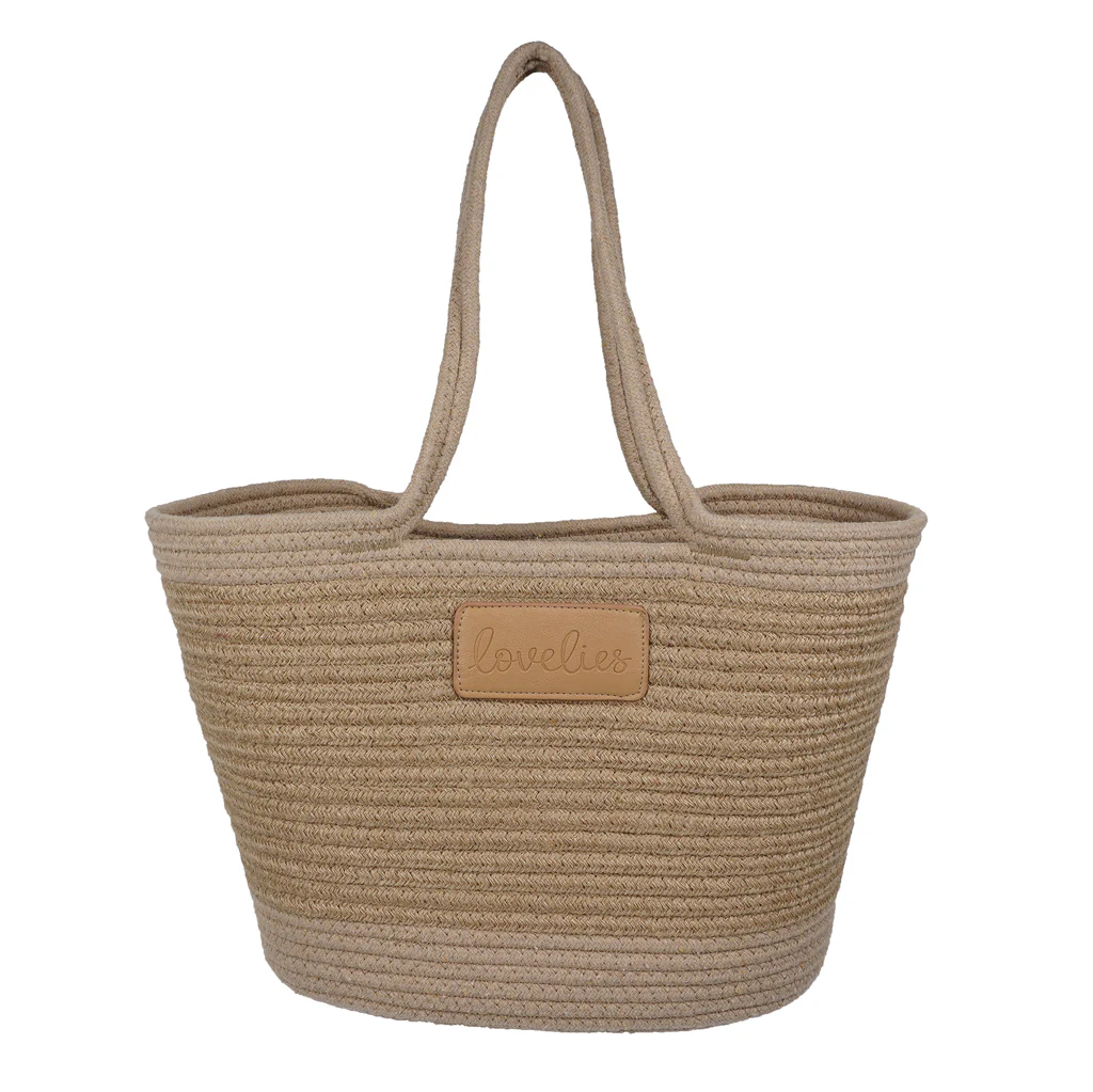 Lovelies Studio  Flamencos strandtaske, medium - Latte