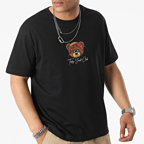 Tee Shirt Oversize Large Cash Gun Noir