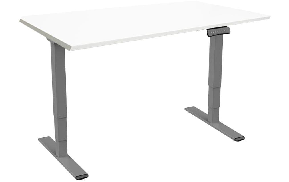 ET225E 1.8 x 0.8 m, Dunkelgrau/Weiss<br>Höhenverstellbares Tischgestell mit Tischplatte
