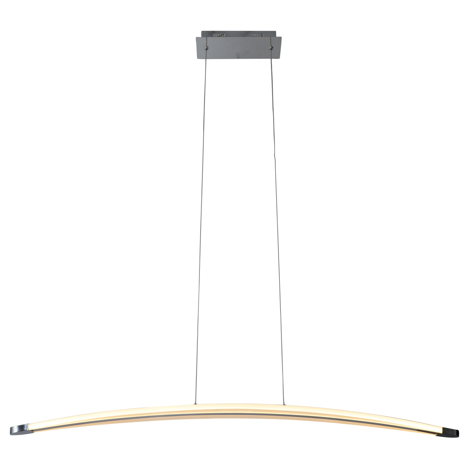 LED-Pendelleuchte BOW - chromfarben - 100 cm breit