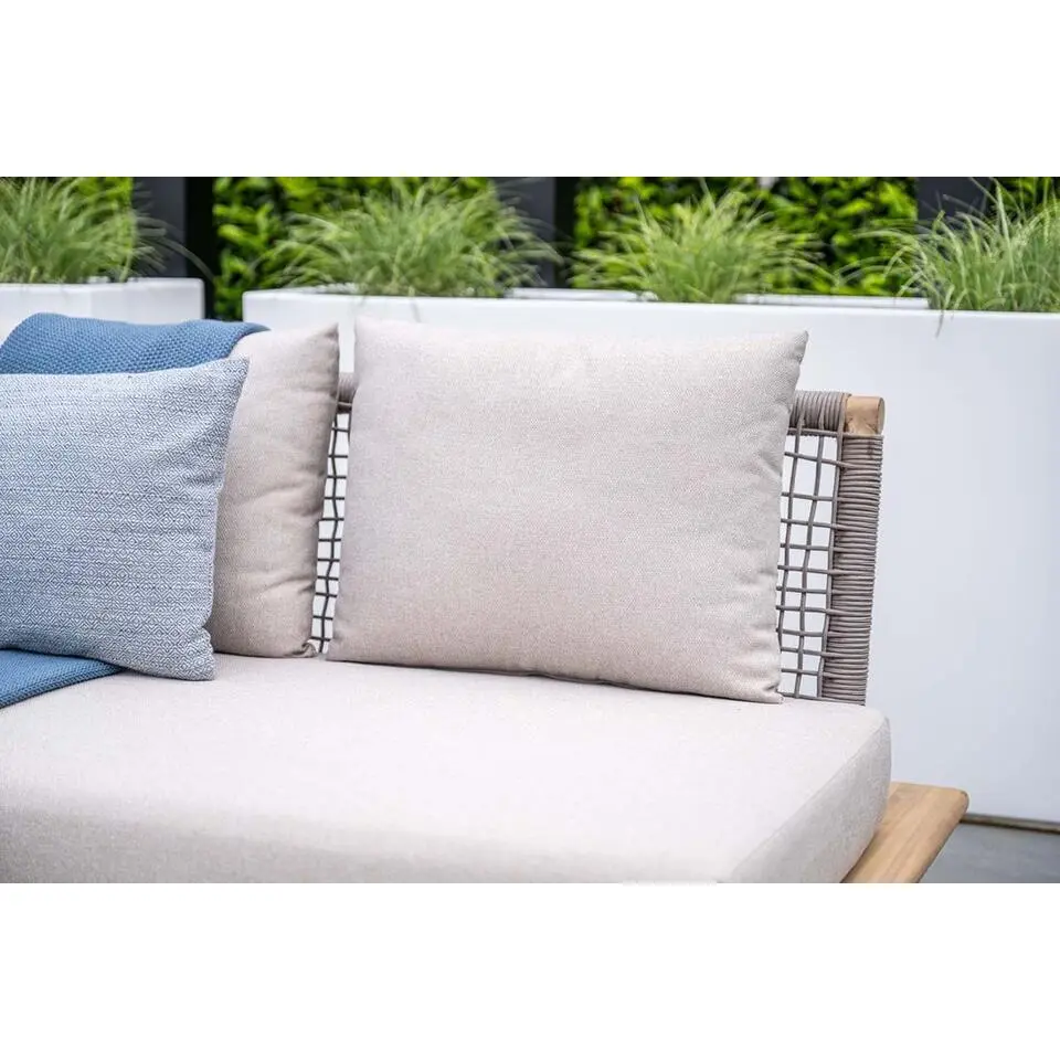 Lunar tweezitsbank - acaciahout met white wash - taupe - grey sand