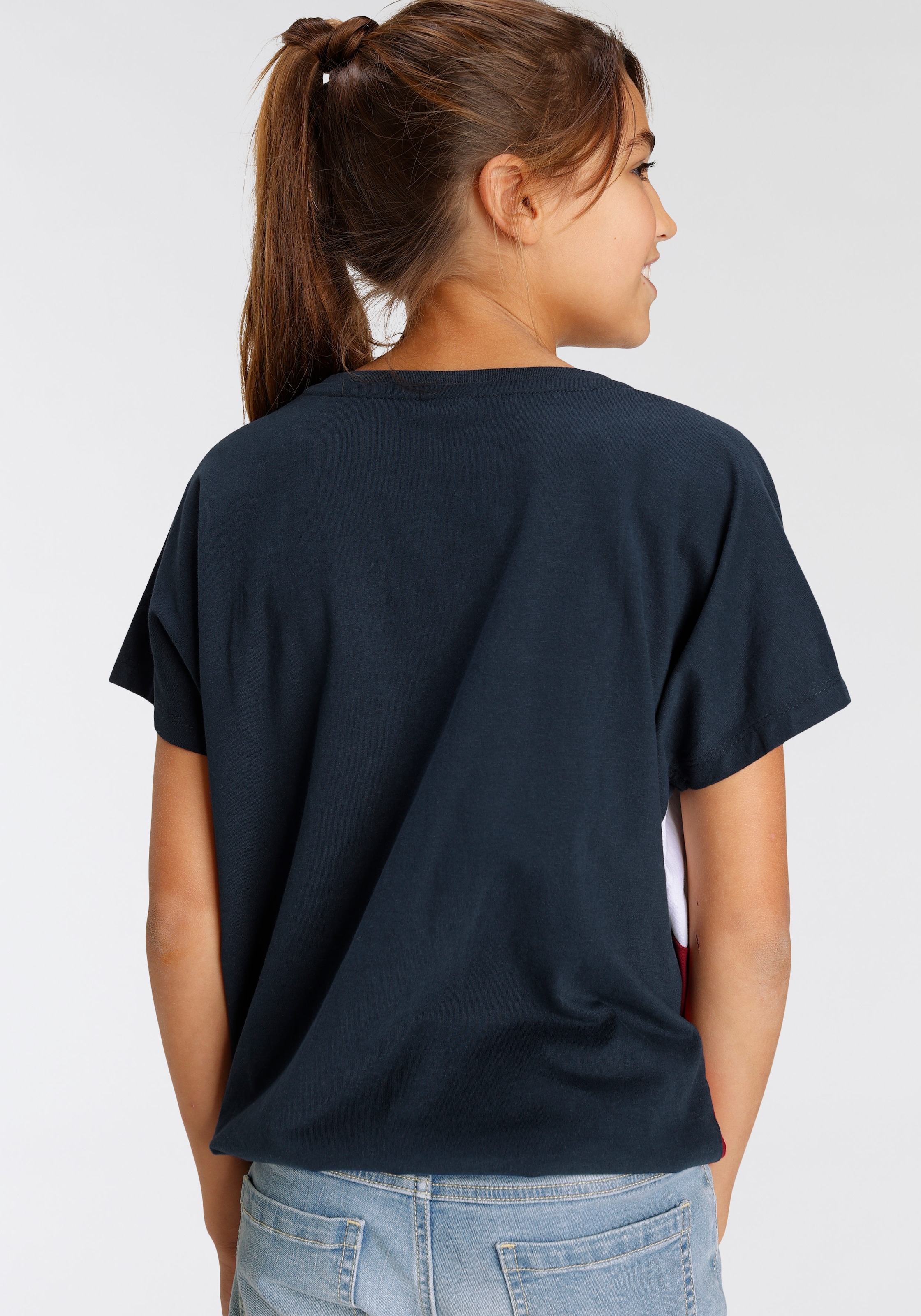 KangaROOS Fledermausshirt , kurzärmelig,  weit geschnitten,  mit peppigem Druck