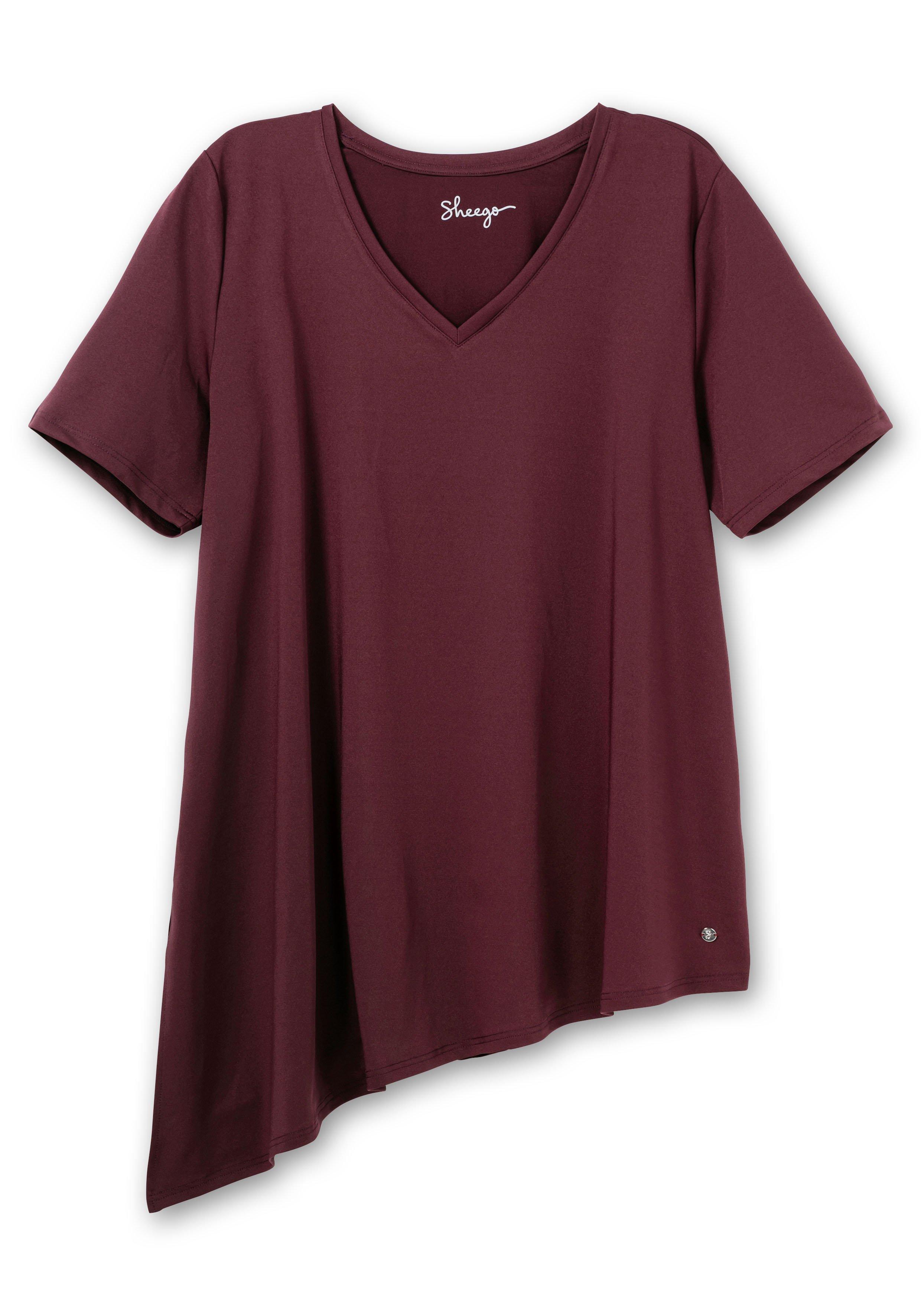 Funktionsshirt mit asymmetrischem Saum