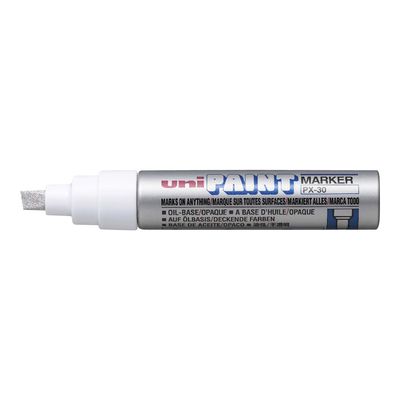 UNI PAINT PX - Marqueur permanent - pointe biseau - argent