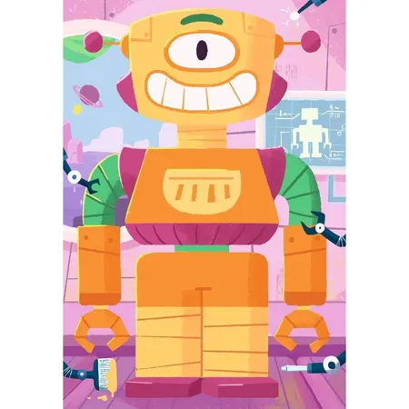 Ravensburger Puzzle - Süße Roboter, 3 x 24 Teile