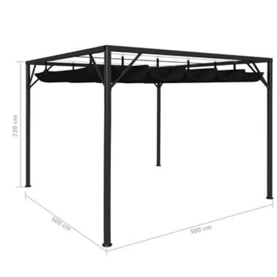 vidaXL - Tuinhuisje - Antraciet - Staal